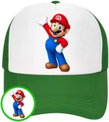 Czapki i chusty sportowe męskie - CZAPKA Z DASZKIEM SUPER MARIO BROS DLA DZIECI LATO ZIELONA BEJSBOLÓWKA - miniaturka - grafika 1