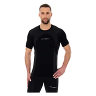 Koszulki sportowe męskie - Męska Bluzka termoaktywna BRUBECK DYNAMIC OUTDOOR SS12510 – Czarny - miniaturka - grafika 1