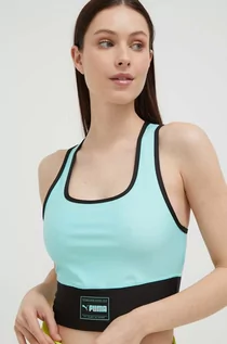 Koszulki sportowe damskie - Puma top treningowy Fit Eversculpt kolor zielony - grafika 1