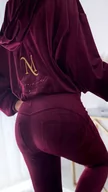 Legginsy - LEGGINSY WELUROWE MIELCZARKOWSKI POLSKI PRODUKT  - BORDO - miniaturka - grafika 1