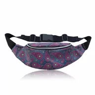 Nerki - Saszetka nerka z ekoskóry paisley bordo/fuksja - miniaturka - grafika 1