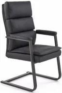 Krzesła - Nowoczesne czarne krzesło konferencyjne H4-P52 - miniaturka - grafika 1