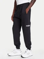 Spodnie sportowe męskie - adidas Spodnie dresowe Essentials Linear Fleece JN1786 Czarny Regular Fit - miniaturka - grafika 1