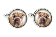 Spinki do mankietów i krawatów - Shar Pei - spinki do mankietów, ozdoba koszuli, zawieszka do koszuli marki Art-Dog - miniaturka - grafika 1