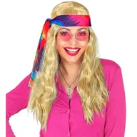Dodatki do strojów karnawałowych - Peruka Blond Hippie Z Opaską - miniaturka - grafika 1