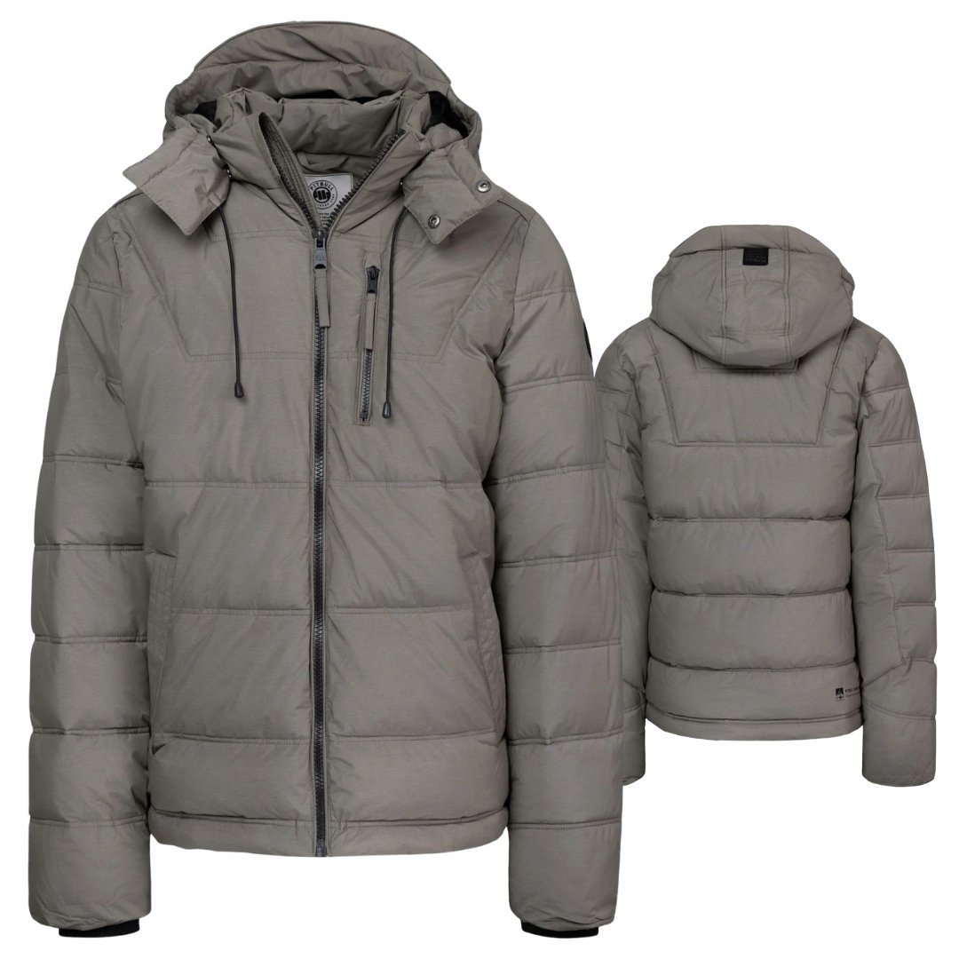 PITBULL WEST COAST KURTKA MĘSKA ZIMOWA Z KAPTUREM PIEDMONT CIEMNOSZARA XXL