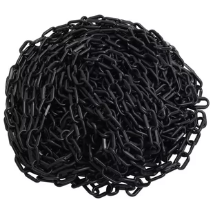 vidaXL Lumarko Łańcuch ostrzegawczy, czarny, 100 m, 4 mm, plastikowy 150930 - Pozostałe narzędzia ogrodowe - miniaturka - grafika 1