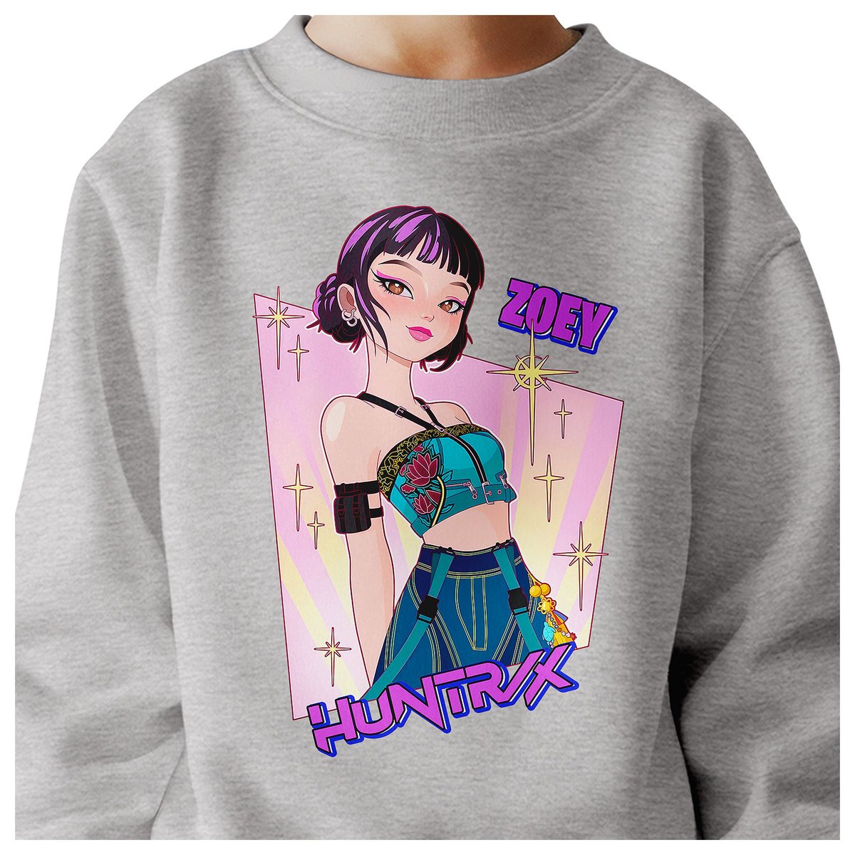 BLUZA DZIECIĘCA HUNTRIX ZOEY KPOP 122-128 BAWEŁNIANA JAKOŚĆ