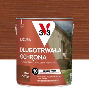 Lazura 10 lat ochrony Mahoń satynowy 2.5 l V33 - Lakiery do drewna - miniaturka - grafika 1