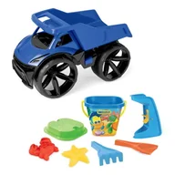 Zabawki do piasku - WADER Maximus Wywrotka Granatowa komplet do piasku 7 el zabawka dla dzieci - miniaturka - grafika 1