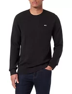 Swetry męskie - Tommy Jeans TJM Essential Light Sweter Męski, czarny, S - miniaturka - grafika 1