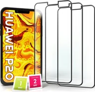 Szkła hartowane na telefon - Hello Case 3-pak SZKŁO HARTOWANE DO Huawei P20 na cały ekran 9H ochronne 5D - miniaturka - grafika 1