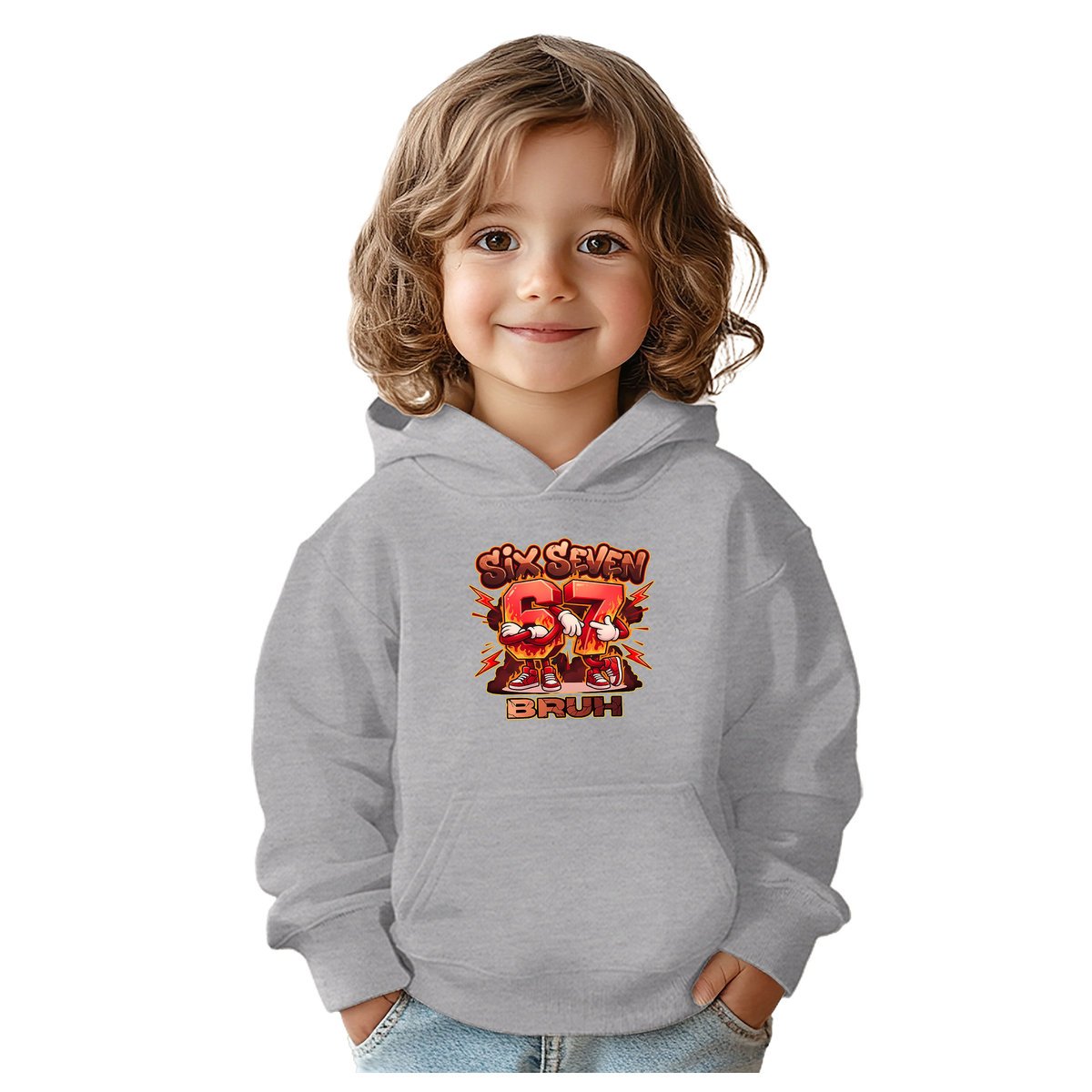 BLUZA DZIECIĘCA 67 SIX SEVEN VIRAL BRUH 122-128 CHŁOPIĘCA DZIEWCZĘCA