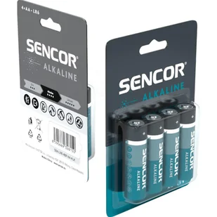 Bateria alkaliczna, AA (LR6), AA, 1.5V, Sencor, blistr, 4-pack - Baterie i akcesoria - miniaturka - grafika 7