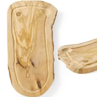 Akcesoria gastronomiczne - Deska do serwowania z drewna oliwnego z rowkiem 400 x 250 x 18 mm - Hendi 505212 - miniaturka - grafika 1
