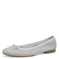 Moda i Uroda OUTLET - Tamaris Damskie baleriny 1-22116-41, White Struct, 39 EU - miniaturka - grafika 1