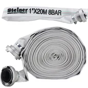 Węże ogrodowe i zraszacze - Silver Wąż do wody 1&quot x 20m strażacki parciany 1/1"x20m EX11061 - miniaturka - grafika 1