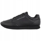 Moda i Uroda OUTLET - TOMMY HILFIGER LO RUNNER BUTY SPORTOWE MĘSKIE CZARNE SZNUROWANE 45 J0A - miniaturka - grafika 1