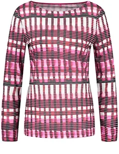 Gerry Weber T-shirt damski, liliowy/różowy/ecru/biały nadruk, 48 - Koszulki i topy damskie - miniaturka - grafika 1