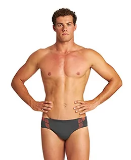 Kąpielówki męskie - ARENA Męski M Streak Brief Swim Trunks szary Asphalt-floreale 8 - grafika 1