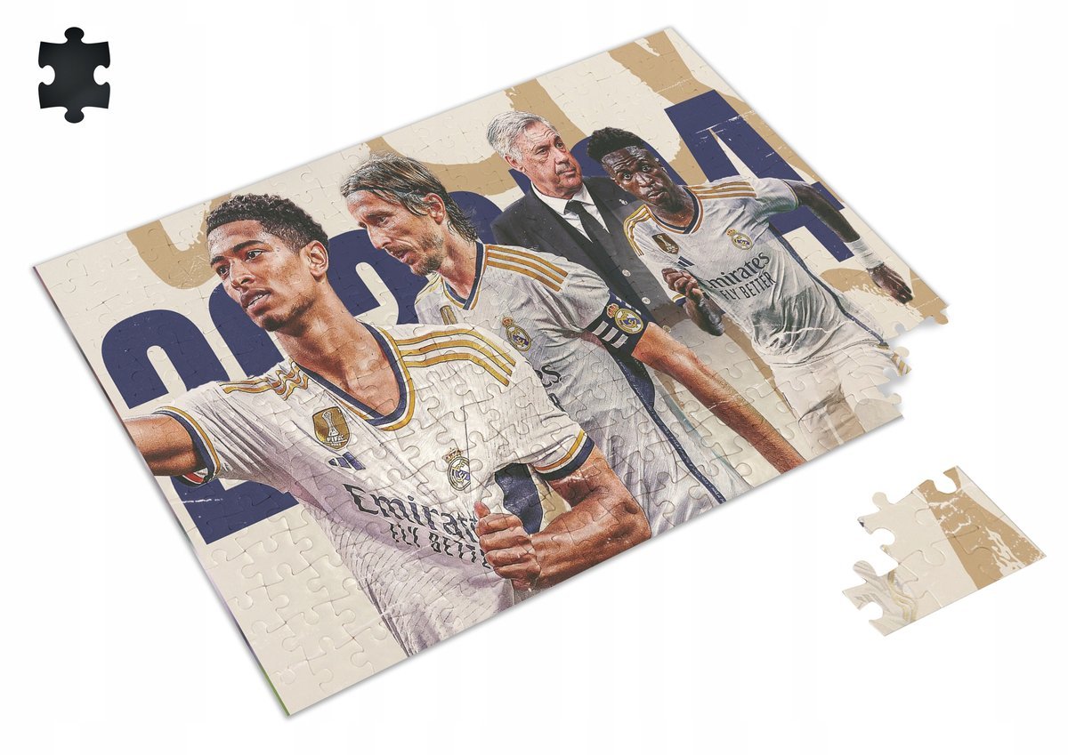 Puzzle REAL VINICIUS BELLINGHAM MODRIĆ A3 252 el z Nadrukiem IMIĘ Pudełko