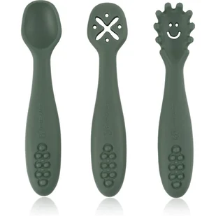 Petite&Mars Take&Match 6m+ łyżeczka dla dzieci Misty Green 3 szt. - Sztućce dla dzieci - miniaturka - grafika 1