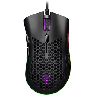 ISY IGM-4500-BK Honeycomb RGB Czarny - Myszki - miniaturka - grafika 1