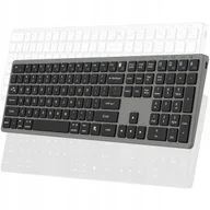 Klawiatury - Triadyn Klawiatura Bezprzewodowa PROTEUS Bluetooth 2.4GHz 4-Urządzenia Biurowa Slim Akumulator Szara - miniaturka - grafika 1