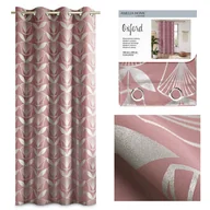 Zasłony - Różowa zasłona AmeliaHome Floris, 140x250 cm - miniaturka - grafika 1