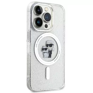 Karl Lagerfeld KLHMP15LHGKCNOT iPhone 15 Pro 6.1" transparent hardcase Karl&Choupette Glitter MagSafe - Etui i futerały do telefonów - miniaturka - grafika 4