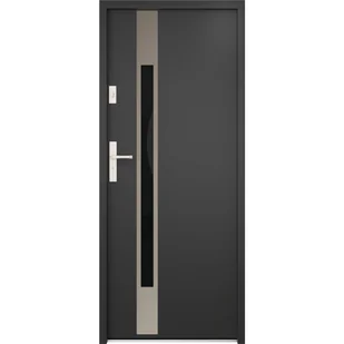 O.K.DOORS Drzwi stalowe zewnętrzne wejściowe Ariadna Black 68 Anoda czarne 90 lewe - Drzwi zewnętrzne O.K.DOORS Drzwi stalowe zewnętrzne wejściowe Ariadna Black 68 Anoda czarne 90 lewe - Drzwi zewnętrzne - miniaturka - grafika 1