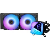 Chłodzenie wodne - MSI MAG CORELIQUID C280 (chłodzenie wodne, 280 mm, 2 wentylatory, Intel 115x/1200, AMD AM4/AM3+/TR4, czarny, RGB) 306-7ZW2R21-813 - miniaturka - grafika 1