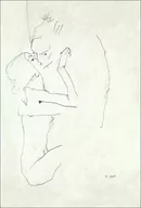 Plakaty - The Kiss, Egon Schiele - plakat Wymiar do wyboru: 70x100 cm - miniaturka - grafika 1
