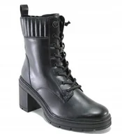 Botki damskie - MARCO TOZZI BOTKI ZA KOSTKĘ Z OCIEPLENIEM CZARNE 38 JIB - miniaturka - grafika 1