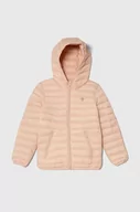 Kurtki i płaszcze dla dziewczynek - Guess kurtka dziecięca kolor różowy - miniaturka - grafika 1