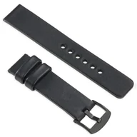 Akcesoria do pulsometrów i zegarków sportowych - moVear uStrap S1 Skórzany pasek do Garmin Fenix 6X / 5X / 3 - Pro, Plus, Solar (koperta 51mm) z adapterem QuickFit 26mm | Czarny - miniaturka - grafika 1