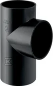 Łączniki, trójniki, kształtki - Trójnik PEHD 50x50/88.5 prosty, kolor czarny (kanalizacja HDPE) - miniaturka - grafika 1