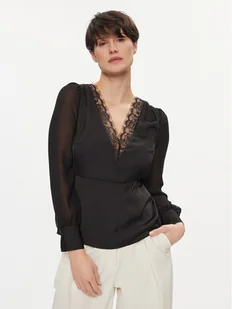 Morgan Bluzka 241-OSERA Czarny Regular Fit - Bluzki damskie - miniaturka - grafika 1