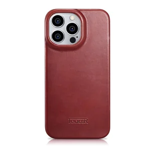 iCarer CE Oil Wax Premium Leather Folio Case skórzane etui iPhone 14 Pro Max z klapką magnetyczne MagSafe czerwony (AKI14220708-RD) - Etui i futerały do telefonów - miniaturka - grafika 3