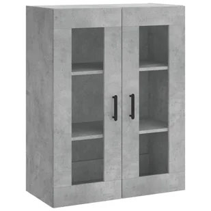 Witrynka, szarość betonu 69,5x34x180 cm materiał drewnopochodny Lumarko! - Witryny - miniaturka - grafika 6