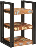 Szafki nocne - vidaXL Stolik nocny brązowo-czarny 38 x 33 x 58 cm Deska z odzysku - miniaturka - grafika 1