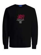 Bluzy męskie - Jack & Jones Bluza w kolorze czarnym - miniaturka - grafika 1