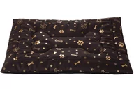 Legowiska dla psów - Legowisko mata dla psa Welsti brązowa złote kości i łapki XL 130x90 wigofil - miniaturka - grafika 1