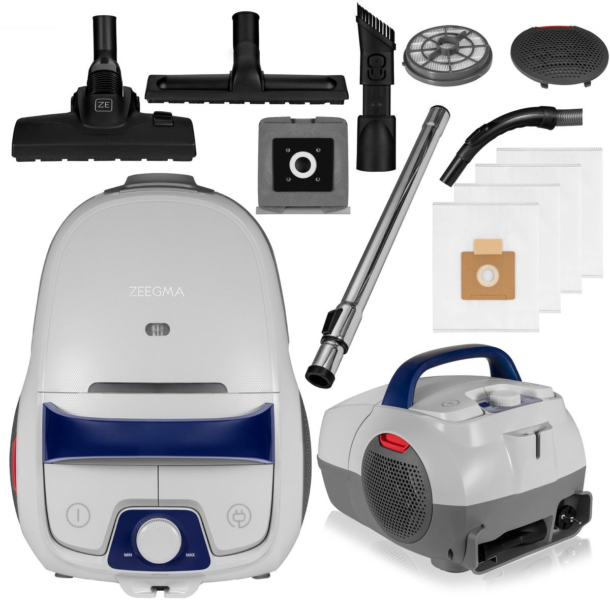 ODKURZACZ WORKOWY CICHY MOCNY DO DOMU HEPA H13 + KRĄŻKI ZAPACHOWE + WORKI