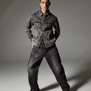 Spodnie męskie - Reserved - Jeansy Baggy o luźnej nogawce - Czarny - grafika 1