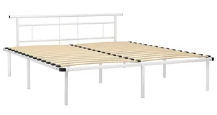 Białe metalowe łóżko małżeńskie 180x200 cm G6-M01 - Łóżka Białe metalowe łóżko małżeńskie 180x200 cm G6-M01 - Łóżka - miniaturka - grafika 1