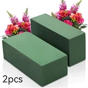 Rękodzieło - TEMU 2 Sztuki Dużych (8,86 Cala X 3,2 Cala X 4,33 Cala) Wkładów Kwiatowych Z Pianki - Chłonny, Mokry/Ściśny Użytku Do Sztucznych Kwiatów, Kwiatów - miniaturka - grafika 1