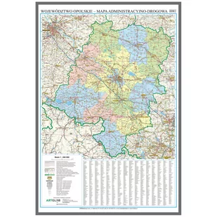 EkoGraf, Województwo opolskie mapa ścienna na podkładzie do wpinania - pinboard, 1:200 000 - Mapy i plansze edukacyjne - miniaturka - grafika 1