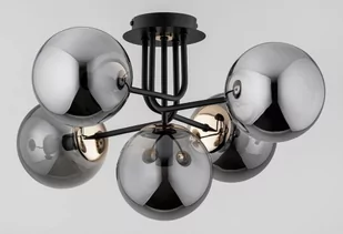 Boss lampa sufitowa 5xE14 czarna/złota 63181 - Lampy sufitowe - miniaturka - grafika 1