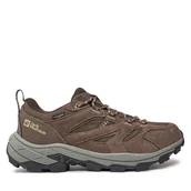 Buty trekkingowe męskie - Trekkingi Jack Wolfskin Vojo Tour Texapore Low M A62070 Brązowy - miniaturka - grafika 1
